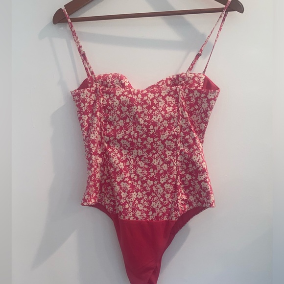 NWT Zara Floral Corset Bodysuit, Sz Small - Picture 10 of 16